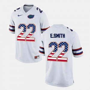 Men's Florida Gators US Flag Fashion White Emmitt Smith #22 Jersey 499865-509