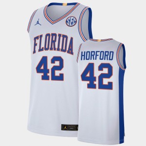 Men's Florida Gators College Basketball White Al Horford #42 Elite Limited Alumni Jersey 593603-763