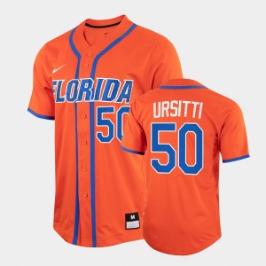 Men's Florida Gators College Baseball Orange Anthony Ursitti #50 2022 Full-Button Jersey 883533-733
