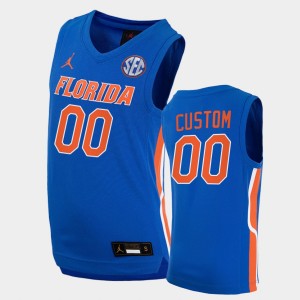 Men's Florida Gators College Basketball Royal Custom #00 Replica Jersey 659988-170
