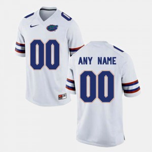 Men's Florida Gators College Limited Football White Custom #00 Jersey 967465-663