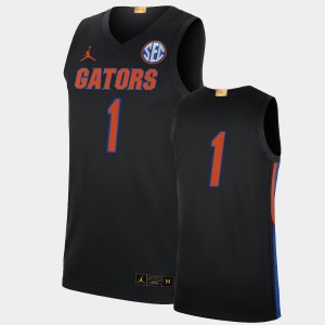 Men's Florida Gators Alumni Limited Black #1 Elite Limited College Basketball Jersey 139769-602