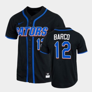 Men's Florida Gators College Baseball Black Hunter Barco #12 2022 Full-Button Jersey 538050-276