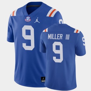 Men's Florida Gators College Football Blue Jack Miller III #9 Jersey 364394-611