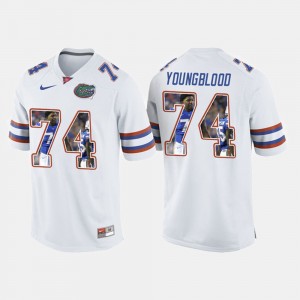 Men's Florida Gators College Football White Jack Youngblood #74 Jersey 976580-172