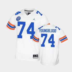 Men's Florida Gators Replica White Jack Youngblood #74 Ring of Honor Jersey 376407-542