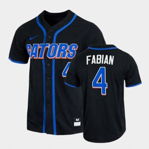 Men's Florida Gators College Baseball Black Jud Fabian #4 2022 Full-Button Jersey 912432-699