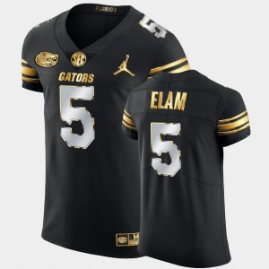 Men's Florida Gators College Football Black Kaiir Elam #5 Golden Edition Jersey 305523-856