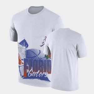 Men's Florida Gators College Basketball White 90s-style T-Shirt 432491-380