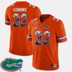 Men's Florida Gators Pictorial Fashion Orange Adarius Lemons #32 Football Jersey 363882-514