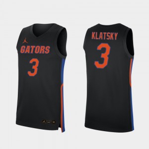 Men's Florida Gators Replica Black Alex Klatsky #3 2019-20 College Basketball Jersey 308417-671