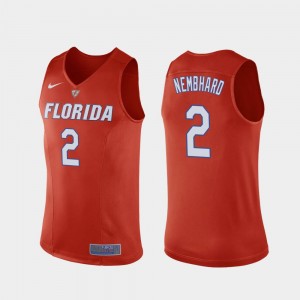 Men's Florida Gators Replica Orange Andrew Nembhard #2 College Basketball Jersey 520237-206