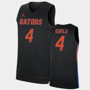 Men's Florida Gators Replica Black Anthony Duruji #4 College Basketball Jersey 895497-548