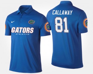 Men's Florida Gators Name and Number Blue Antonio Callaway #81 Polo 667796-412