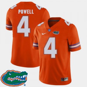 Men's Florida Gators College Football Orange Brandon Powell #4 2018 SEC Jersey 720003-943