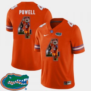 Men's Florida Gators Pictorial Fashion Orange Brandon Powell #4 Football Jersey 895653-538