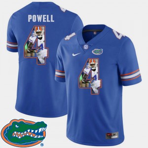 Men's Florida Gators Pictorial Fashion Royal Brandon Powell #4 Football Jersey 214875-342