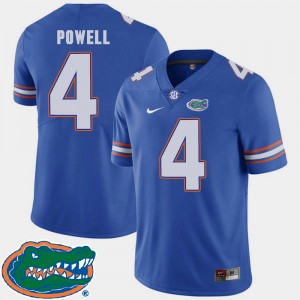 Men's Florida Gators College Football Royal Brandon Powell #4 2018 SEC Jersey 976263-236