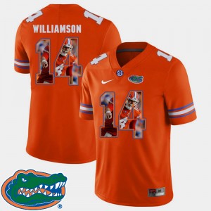 Men's Florida Gators Pictorial Fashion Orange Chris Williamson #14 Football Jersey 879098-420