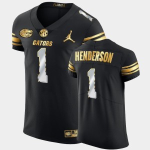 Men's Florida Gators Golden Edition Black CJ Henderson #1 2020-21 Authentic Jersey 732188-265