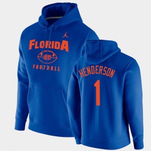 Men's Florida Gators Oopty Oop Royal CJ Henderson #1 Football Pullover Hoodie 400077-543
