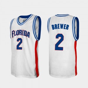 Men's Florida Gators Alumni White Corey Brewer #2 College Baketball Jersey 215898-108