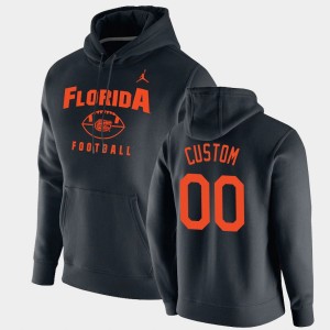 Men's Florida Gators Oopty Oop Black Custom #00 Football Pullover Hoodie 917697-310