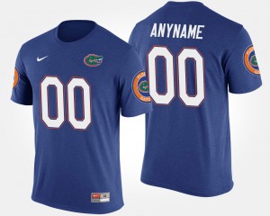 Men's Florida Gators Name and Number Blue Custom #00 T-Shirt 738078-662