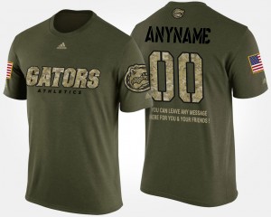 Men's Florida Gators Military Camo Custom #00 Short Sleeve With Message T-Shirt 646830-443