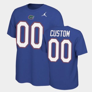 Men's Florida Gators Name and Number Royal Custom #00 Name & Number Retro T-Shirt 169606-420