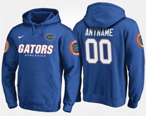 Men's Florida Gators Name and Number Blue Custom #00 Hoodie 888279-427