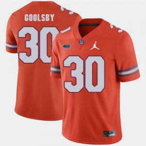 Men's Florida Gators Jordan Brand Orange DeAndre Goolsby #30 Replica 2018 Game Jersey 352918-749