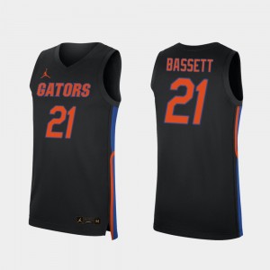 Men's Florida Gators Replica Black Dontay Bassett #21 2019-20 College Basketball Jersey 722640-170