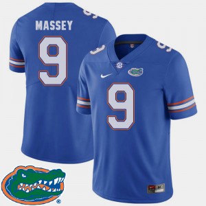 Men's Florida Gators College Football Royal Dre Massey #9 2018 SEC Jersey 779193-274