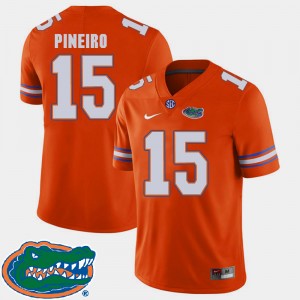 Men's Florida Gators College Football Orange Eddy Pineiro #15 2018 SEC Jersey 824526-180