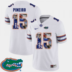 Men's Florida Gators Pictorial Fashion White Eddy Pineiro #15 Football Jersey 977987-739