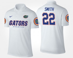 Men's Florida Gators Name and Number White Emmitt Smith #22 Polo 320158-401