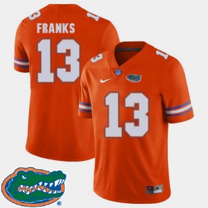 Men's Florida Gators College Football Orange Feleipe Franks #13 2018 SEC Jersey 920359-271