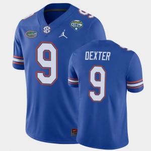 Men's Florida Gators 2020 Cotton Bowl Royal Gervon Dexter #9 Game Jersey 758638-188