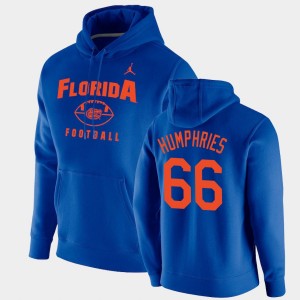 Men's Florida Gators Oopty Oop Royal Jaelin Humphries #66 Football Pullover Hoodie 380162-295