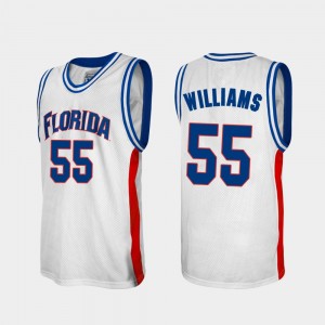 Men's Florida Gators Alumni White Jason Williams #55 College Baketball Jersey 456558-170