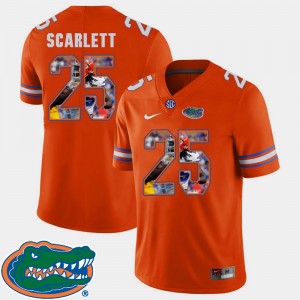 Men's Florida Gators Pictorial Fashion Orange Jordan Scarlett #25 Football Jersey 269634-372
