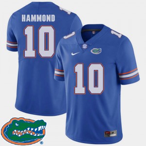 Men's Florida Gators College Football Royal Josh Hammond #10 2018 SEC Jersey 644989-427