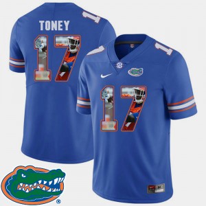Men's Florida Gators Pictorial Fashion Royal Kadarius Toney #17 Football Jersey 404630-984