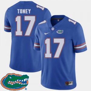 Men's Florida Gators College Football Royal Kadarius Toney #17 2018 SEC Jersey 476191-560
