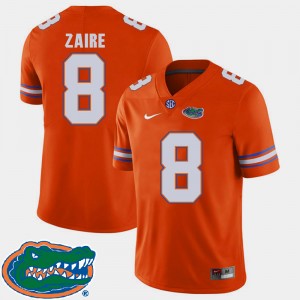 Men's Florida Gators College Football Orange Malik Zaire #8 2018 SEC Jersey 741467-815