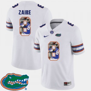 Men's Florida Gators Pictorial Fashion White Malik Zaire #8 Football Jersey 320560-273