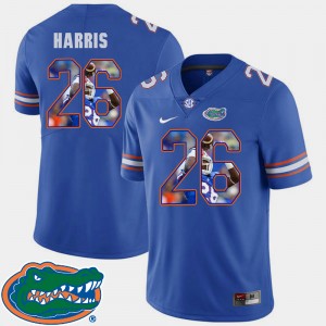 Men's Florida Gators Pictorial Fashion Royal Marcell Harris #26 Football Jersey 134542-920