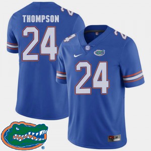 Men's Florida Gators College Football Royal Mark Thompson #24 2018 SEC Jersey 646117-165