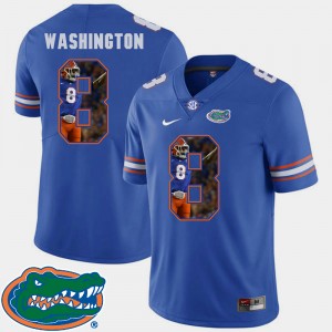 Men's Florida Gators Pictorial Fashion Royal Nick Washington #8 Football Jersey 464405-785